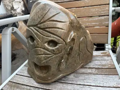 Unique soapstone carving by William “Kelly” Antonicchuk, a Canadian mixed-media artist known for his...