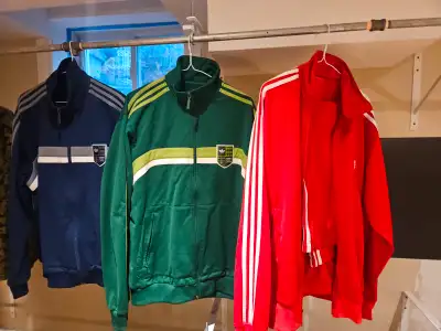 Red Adidas Track suit. Size L, perfect condition., View more