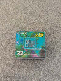 Sony Minidisc 5-pack emerald green