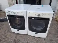 MAYTAG 27 w front load washer electric dryer set can deliver