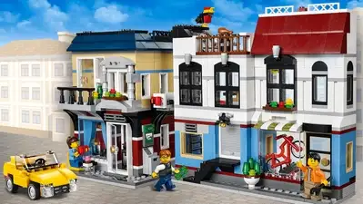 This retired Lego set 31026 Bike Shop & Cafe is still sealed and box like new