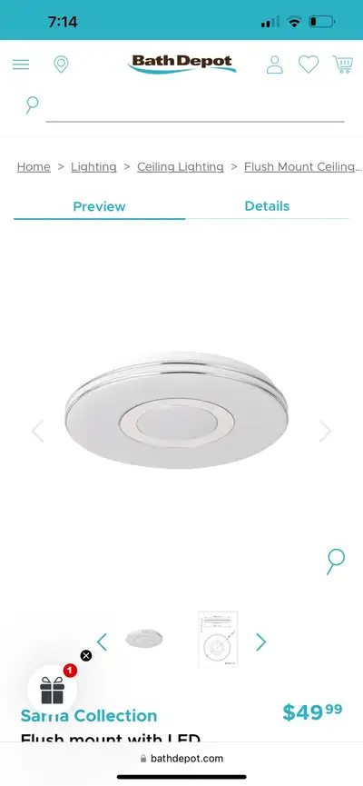 Flush Mount LED Fixture, View more