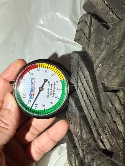 These are a set of used 235 55 R19 Kumho Wintercraft SUV WS31 ice tires, perfect for winter driving....