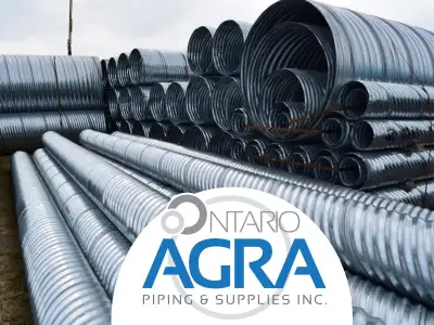 HDPE (Ribbed Plastic) and CSP (Metal) Culvert in stock in all common sizes from 4" to 60". 10' and 2...