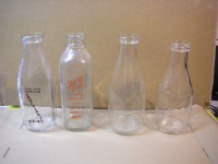 vintage milk bottles