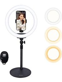 10” Desktop Selfie Ring light 