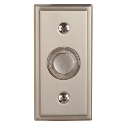 Hampton Bay Wired Halo-Lighted Satin Nickel Finish Push Button in Outdoor Lighting in City of Toronto - Image 2