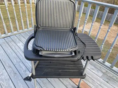 George Foreman Electric grill on removable stand, View more