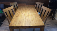 Acacia solid wood dining table