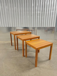 Danish Teak Nesting Tables By Bent Silberg Mobler