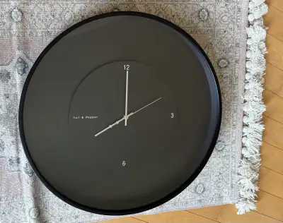 Salt & Pepper Modern wall clock, View more