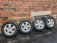 Set of 4 summer tires on 16" alloy wheels