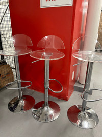 Free delivery! Swivel Adjustable Height acrylic Stool for kitche