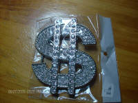 dollar sign chrome steel belt buckle. new. $5.