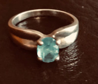 Beautiful Aquamarine Silver .925 Ring