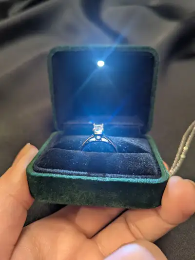 Engagement ring and necklace, View more