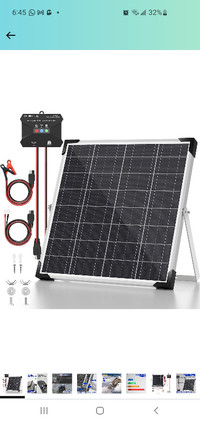 20W 12V Solar Battery Trickle Charger Maintainer + Upgraded