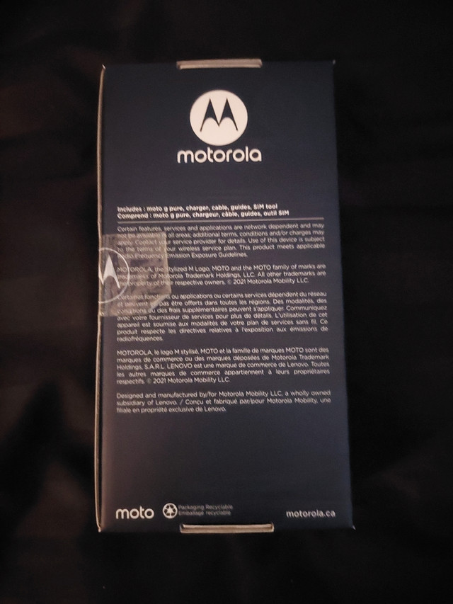 Motorola Moto G Pure Cell Phone  in Cell Phones in Mississauga / Peel Region - Image 3