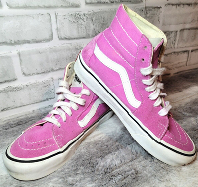 VANS SK8-Hi Bright Pink Suede Skate Sneakers Hi Tops Size Women, View more