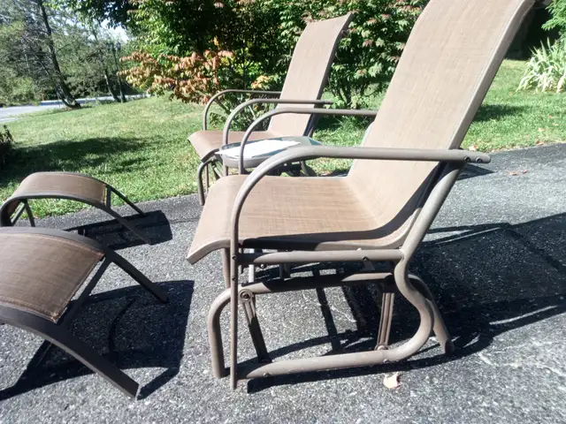 Sling single glider chairs with ottomans in Chairs & Recliners in Peterborough - Image 3