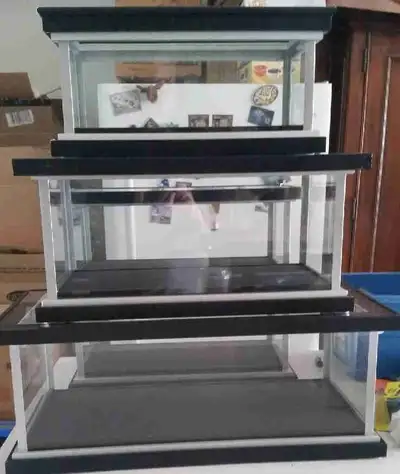 Glass /Aluminum Display Cases 3 sizes, View more