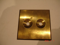 Vintage 2 switch push button plate