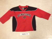 Kids Size 3,4,5,and 6 Ottawa Senators Jerseys and other tops