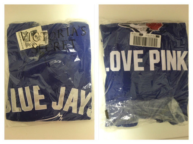 VICTORIA’S SECRET PINK - XS & S - NWT - BLUE JAYS BASEBALL CREW in Women's - Tops & Outerwear in Kingston - Image 2