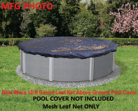 (NEW) Blue Wave 18’ Round Leaf Mesh Net Above Ground Pool Cover