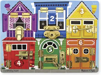 Melissa & Doug Jeux d'éveilJouet en bois et à verrous | Jouet d, View more