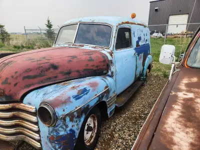 Solid sheet metal! No engine or trans. Very good straight starting point for a project. OG Sask truc...