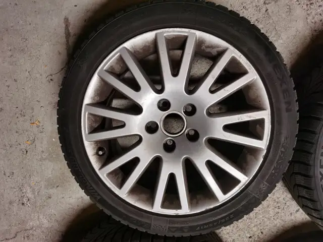 AUDI OR VW RIMS 5*112MM WITH LIKE NEW 225/45/17 NEXEN WINTER TIR in Tires & Rims in City of Toronto - Image 5