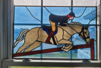 Equestrian Lead Stained Glass Window 