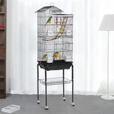 62.4" bird cage,Painted Metal Cage, Detachable Rolli, View more