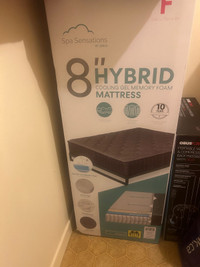 8’ hybrid double/full mattress cooling gel memory foam
