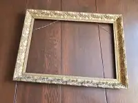Antique Gold Wood Gilt Edge Leaves Leaf Frame Framing Vintage