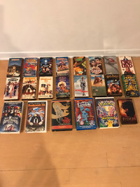 VHS cassettes/tapes each sold separately at 5.00$
