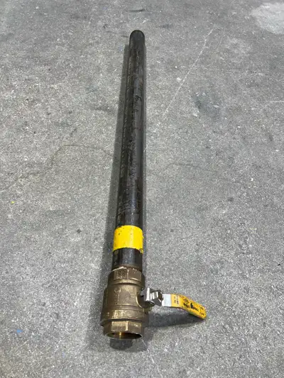 2” Schedule 40 Black Pipe - 43” - With Gas Rated Ball Valve , View more