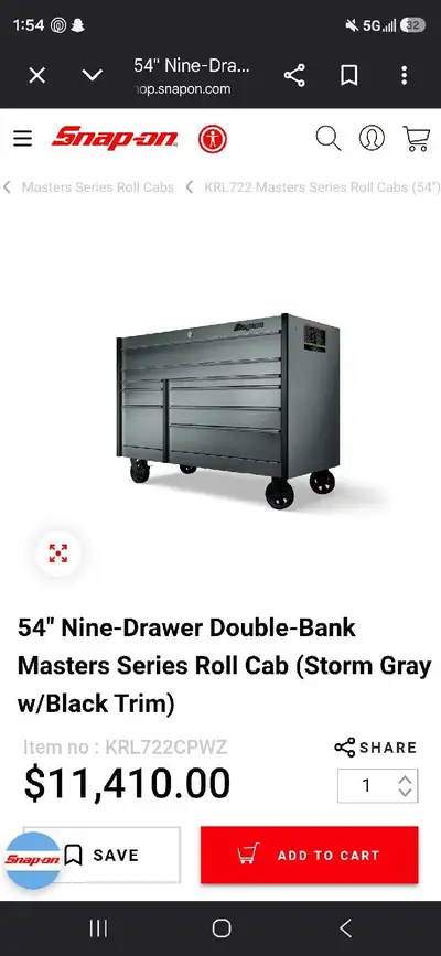 snap on tool box used , View more