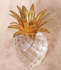 SWAROVSKI  GOLD  PINEAPPLE CANDLEHOLDER