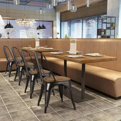 18 Inch Classic Iron Metal Dining Chair with Wood Top/Seat Indoo, View more