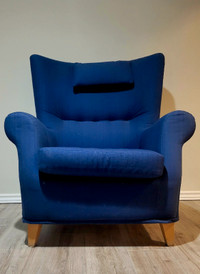 Two Wingback chairs in Royal Blue
