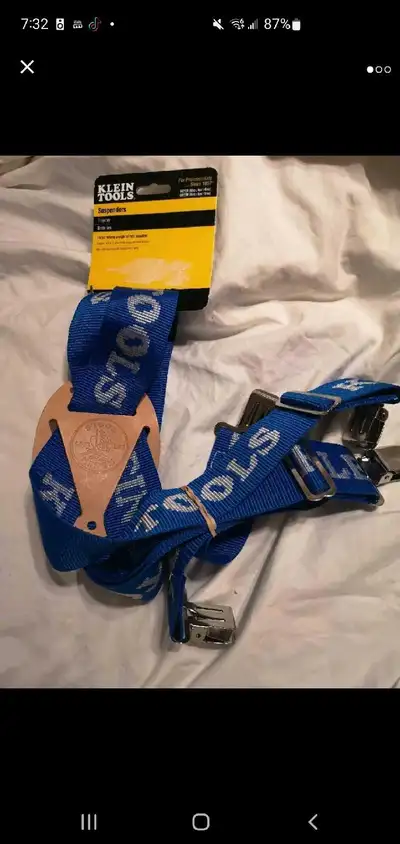 KLEIN TOOLS BRAND NEW WITH TAGS BLUE SUSPENDERS, View more