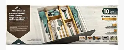 NEW MAISONKLEEN Bamboo Drawer Organizer - Kitchen Storage, View more