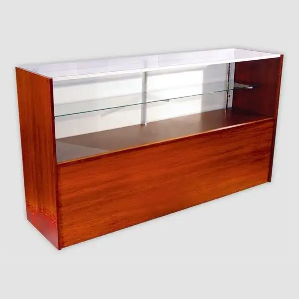 jewelry showcases for sale 4 foot glass and congiac wood color in Hutches & Display Cabinets in Edmonton - Image 4