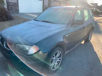 2005 BMW X3. Body and interior in good condition, runs rough and check engine light on. Lots of new...