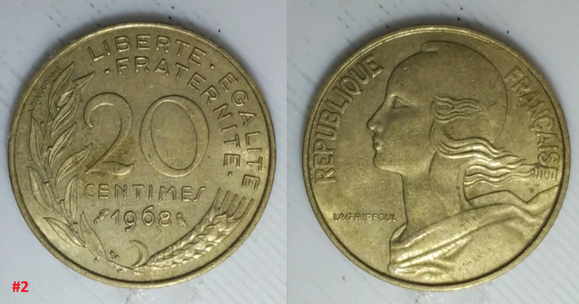Piece monnaie 1968 20 centimes France in Arts & Collectibles in Longueuil / South Shore - Image 3