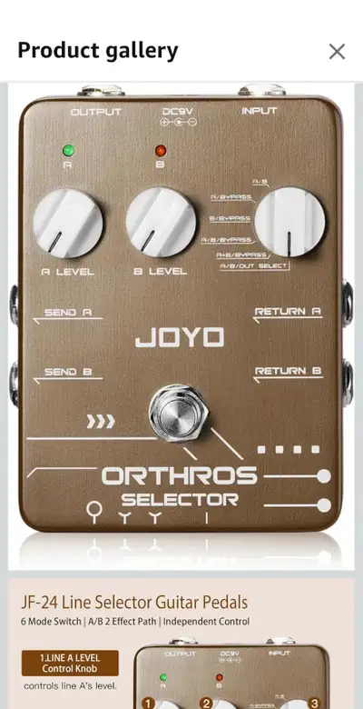 Line Selector Guitar Pedals 6 Mode Switch with AB 2 Effect Loops, View more