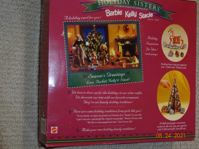 Barbie Gift SEt, 3 dolls, Holiday Sisters, 1998.Special ed. nfrb in Toys & Games in Kelowna - Image 4