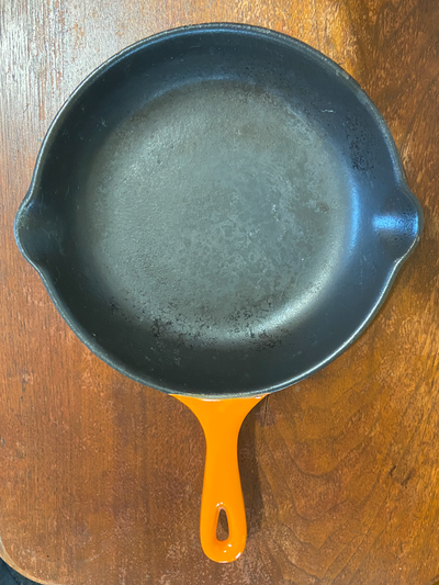 Vintage Le Creuset #20 Flame Orange Cast Iron 7" Skillet Fry Pan, View more